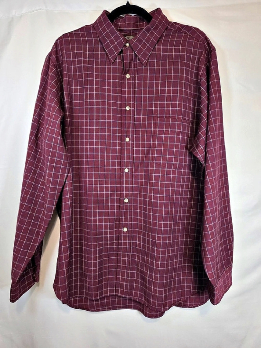 Pendleton Sir Pendleton Windowpane Wool Shirt Plaid XL Vintage 70s-80s Casual